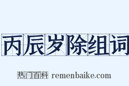 丙辰岁除组词是什么意思的图片